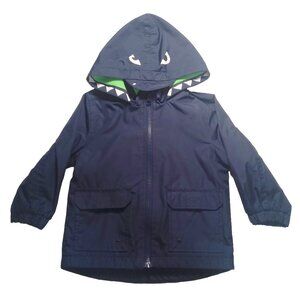Carter's Navy Blue Fall Winter Fleece Lined Hooded Jacket 24M